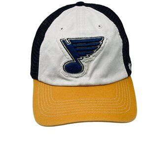 '47 Brand St Louis Blues Mesh Back Cap Stretch Fit White Black Unisex OS
